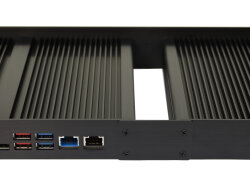 19" dual mini IPC system 1U ultra-short Emu DX2-N200 Fanless - quad-core intel N200